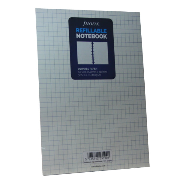 Papir - refill til Filofax A5 Notebook - kvadreret